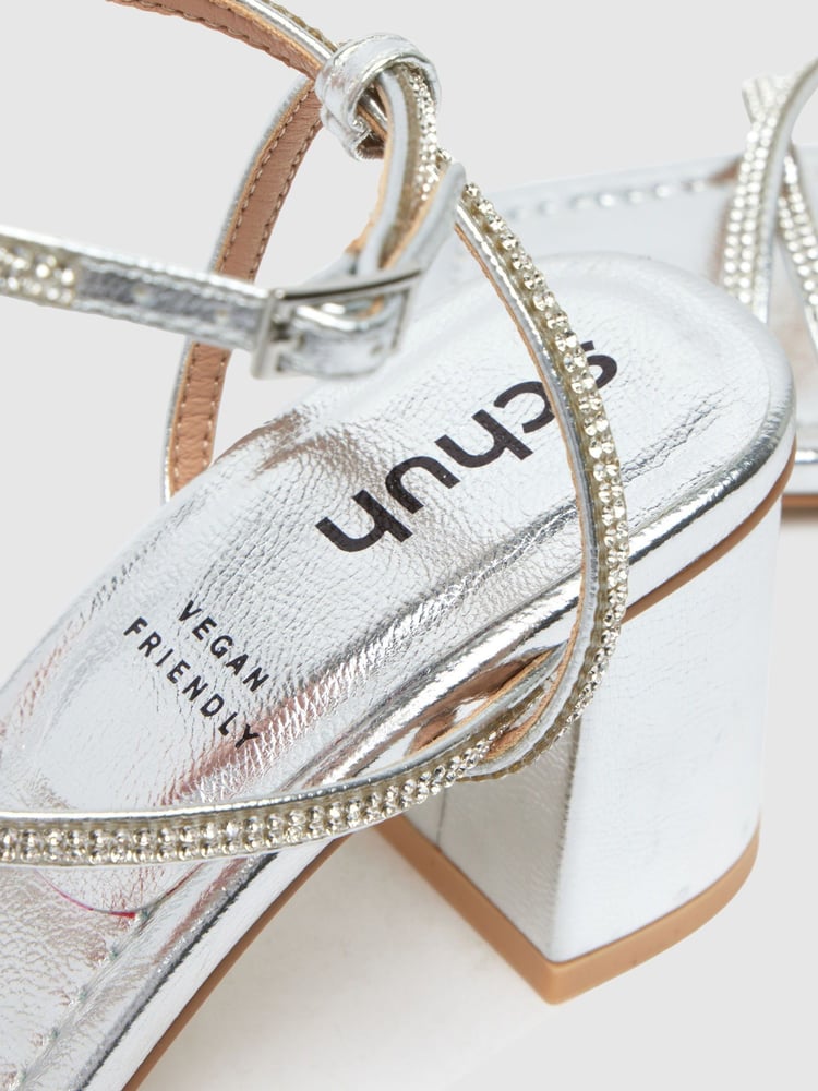 Schuh Silver Sully Embellished Block Shoes - Image 3 of 3