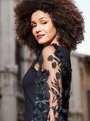Sosandar Black Floral Print Sleeve Dress - Image 2 of 5