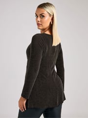 Yours Curve Gold London Metallic Knot Front Top - Image 4 of 6