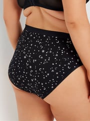 Yours Curve Pink Stretch Stars and Moon High Leg Briefs 5 Pack - Image 3 of 9