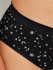 Yours Curve Pink Stretch Stars and Moon High Leg Briefs 5 Pack - Image 4 of 9