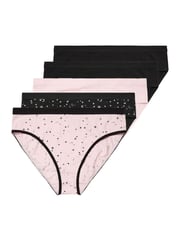 Yours Curve Pink Stretch Stars and Moon High Leg Briefs 5 Pack - Image 5 of 9