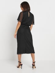 PixieGirl Petite Black Mesh Midi Dress - Image 2 of 5