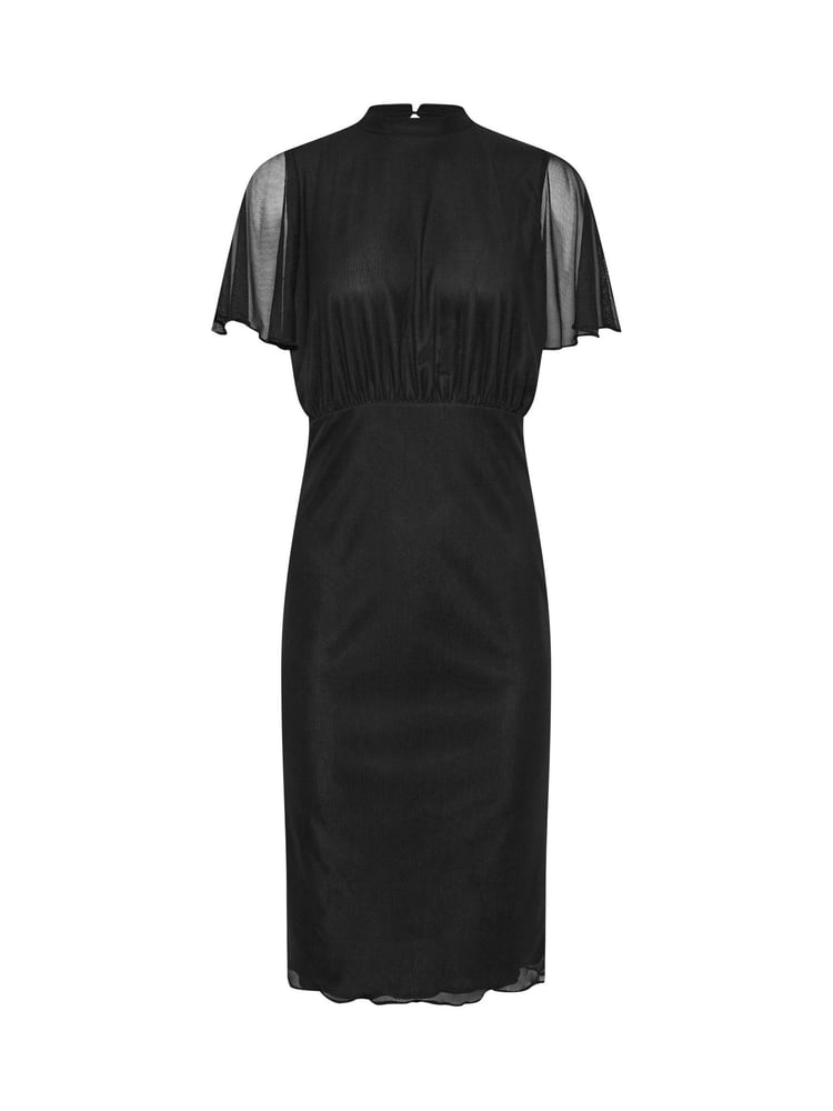 PixieGirl Petite Black Mesh Midi Dress - Image 5 of 5