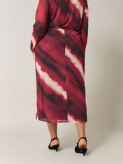 Evans Curve Abstract Print Mesh Midi Skirt - Image 3 of 5