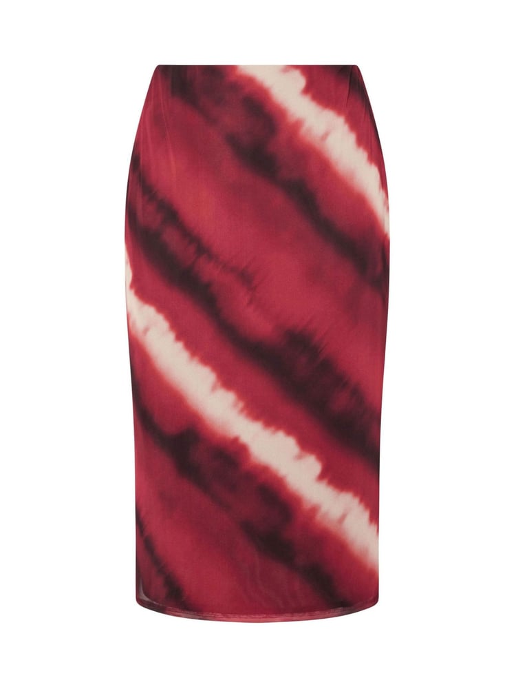 Evans Curve Abstract Print Mesh Midi Skirt - Image 5 of 5