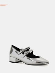 Novo Silver Heidi Low Block Mary Jane Flat Shoes - Image 3 of 6