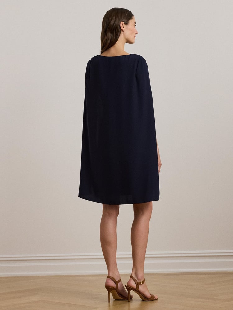 Lauren Ralph Lauren Petra Cape Georgette Cocktail Mini Dress - Image 2 of 7 Lauren Ralph Lauren Petra Cape Georgette Cocktail Mini Dress - Image 2 of 7