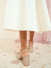 Friends Like These Gold Standard Fit Mid Block Heel Comfort Pointed Slingback Court Shoes - Image 4 of 5