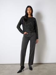 Ro&Zo Black Sparkle Twist Jumper - Image 2 of 5