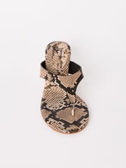 Friends Like These Snake Print Comfort Toe Post Kitten Heel Mule Sandals - Image 4 of 5