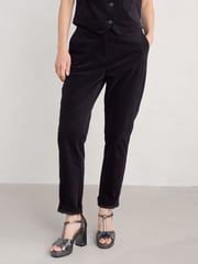 Seasalt Cornwall Black Petite Star Rock Trousers - Image 1 of 5