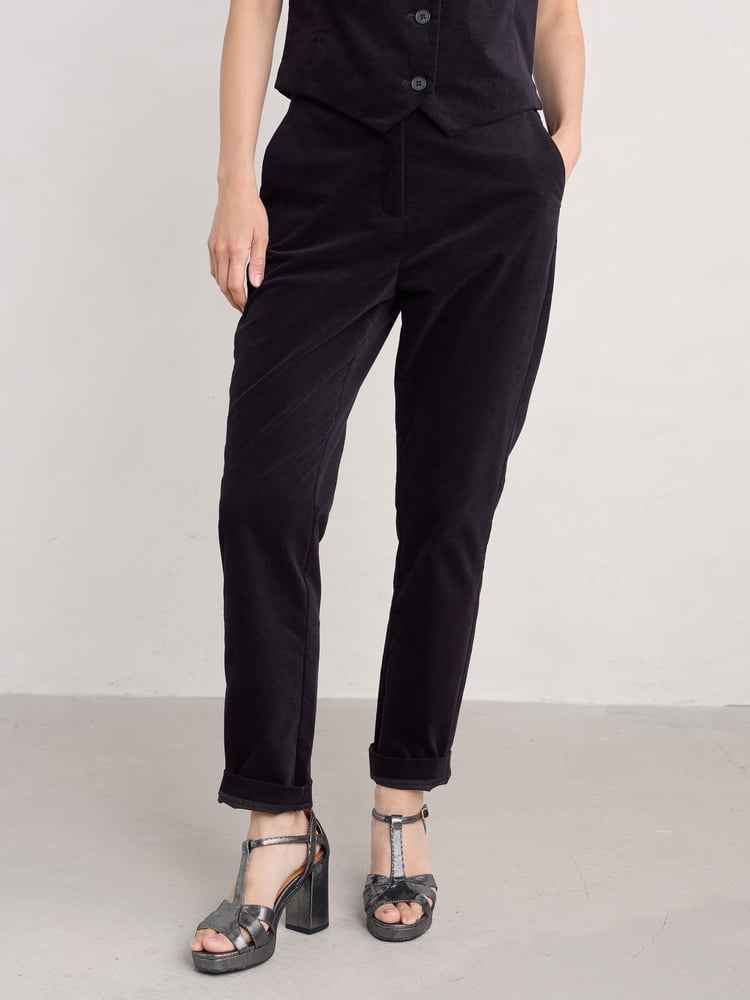 Seasalt Cornwall Black Petite Star Rock Trousers - Image 1 of 5 Seasalt Cornwall Black Petite Star Rock Trousers - Image 1 of 5