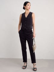 Seasalt Cornwall Black Petite Star Rock Trousers - Image 3 of 5