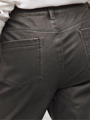Simply Be Black PU Straight Leg Trousers - Image 4 of 4