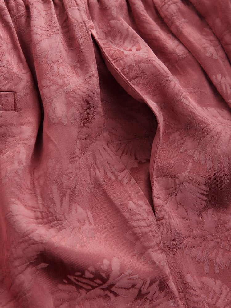 Pink Satin Jacquard Harem Trousers - Image 9 of 9