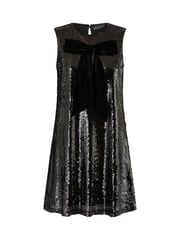Yumi Black Sequin Bow Tunic Shift Dress - Image 5 of 5