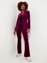 Joe Browns Pink Velour Flared Leg Co-ord Trousers - Image 2 of 6