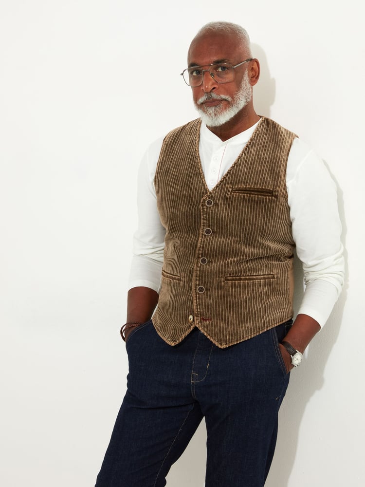 Joe Browns Brown Washed Chunky Cord Waistcoat - Image 1 of 6