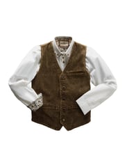 Joe Browns Brown Washed Chunky Cord Waistcoat - Image 6 of 6