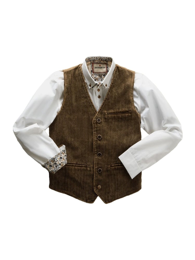 Joe Browns Brown Washed Chunky Cord Waistcoat - Image 6 of 6