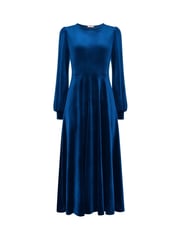 Joe Browns Dark Green Petite Velour Long-Sleeved Midi Dress - Image 1 of 1