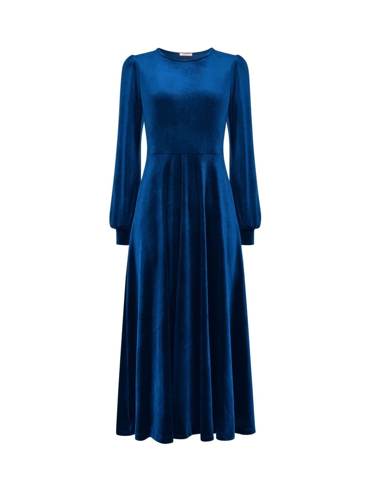 Joe Browns Dark Green Petite Velour Long-Sleeved Midi Dress - Image 1 of 1