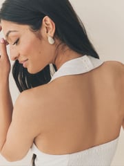 White Halter Neck Jumpsuit - Image 5 of 6