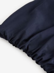 Navy/White Bandeau Jersey Woven Mix Midi Dress - Image 7 of 7