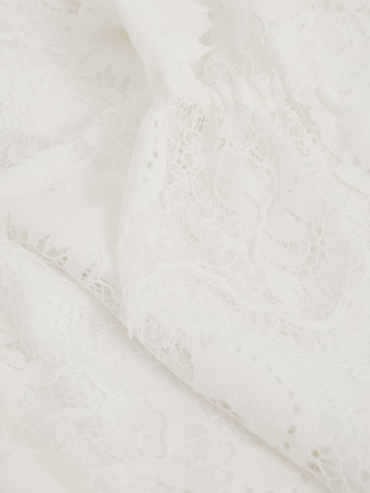 Reiss Ivory Emilia 4-9 yrs Lace Long-Sleeve Top - Image 4 of 4