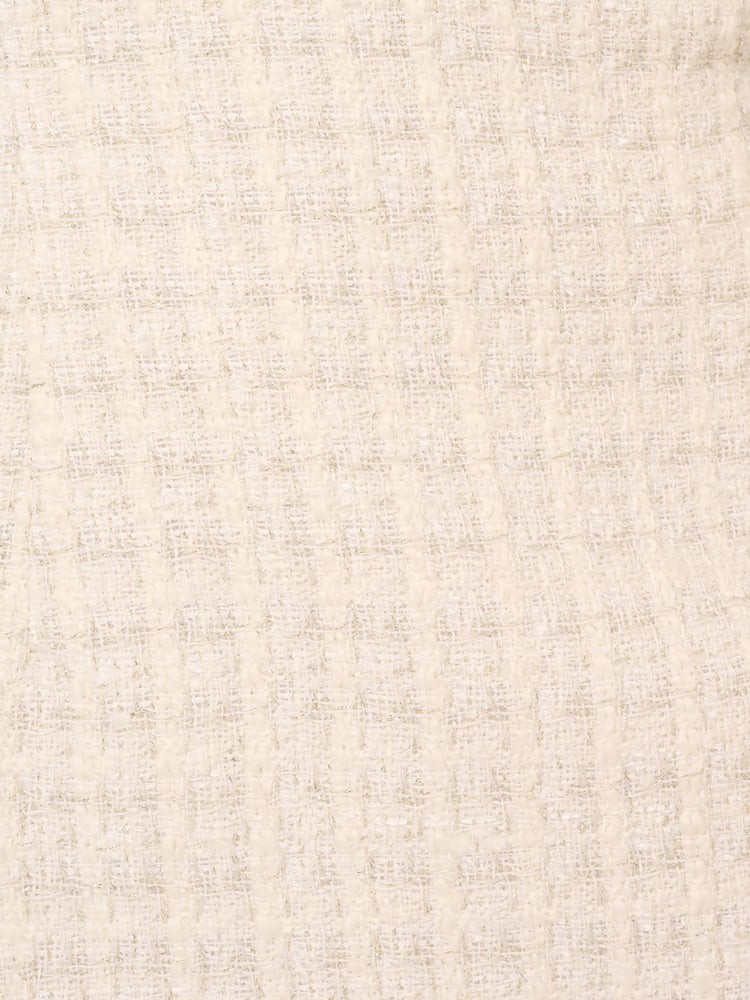 Adrianna Papell White Tweed Pearl Short Dress - Image 6 of 6