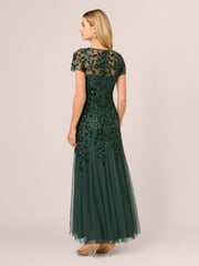 Adrianna Papell Bead Long Dress With Godets - Image 2 of 7