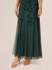 Adrianna Papell Bead Long Dress With Godets - Image 5 of 7