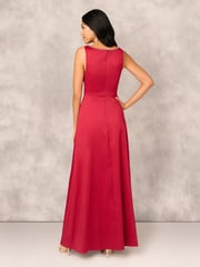 Adrianna Papell Red Aidan Mattox Stretch Mikado A-Line Gown - Image 2 of 7