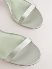 Sage Green Forever Comfort® Bridesmaid Round Toe Low Heel Simple Sandals - Image 8 of 10