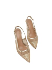 Carvela Gold Lavish Jewel Shoes - Image 5 of 5