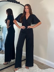 Girl In Mind Black Zanda Twist Front Jumpsuit - Image 3 of 6