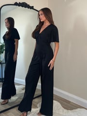 Girl In Mind Black Zanda Twist Front Jumpsuit - Image 4 of 6
