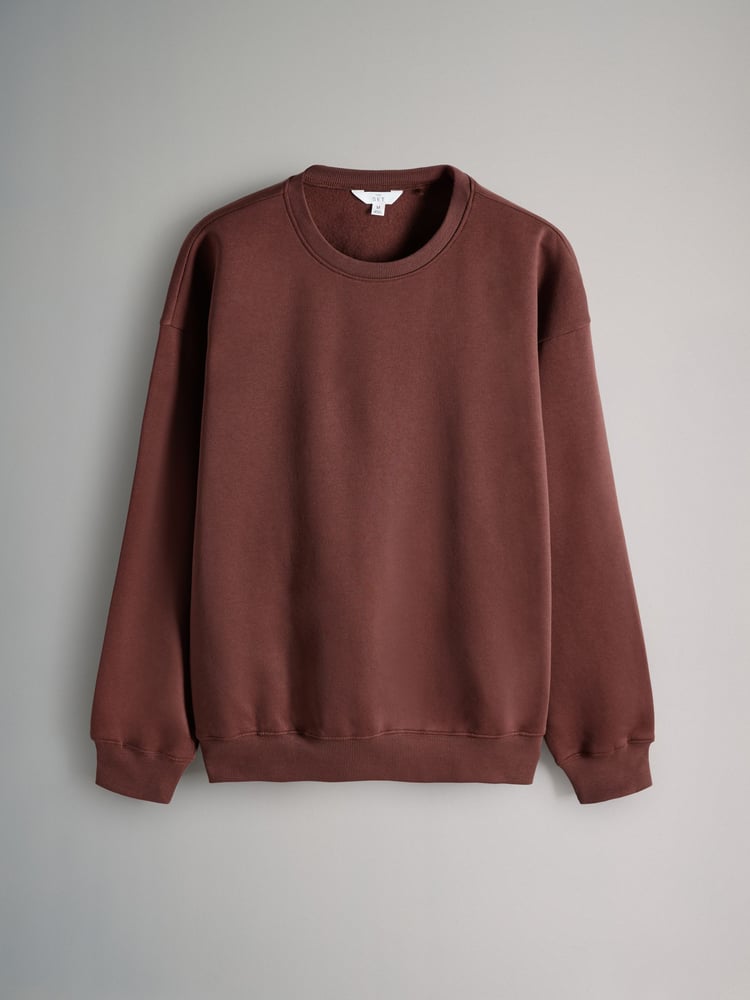 The Set Brown Red 2 Piece Dropped Shoulder Relax Sweatshirt & Short Set - Image 2 of 5
