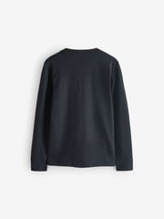Abercrombie & Fitch Blue Essential Icon Logo Long Sleeves T-Shirt 3 Pack - Image 5 of 6