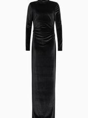 AllSaints Black Amoret Velvet Dress - Image 5 of 5