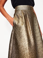 Boden Gold Angelica Jacquard Skirt - Image 4 of 5