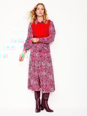 Boden Red Martha Godet Maxi Shirt Dress - Image 5 of 6