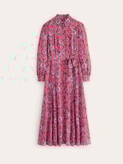 Boden Red Martha Godet Maxi Shirt Dress - Image 6 of 6