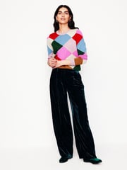 Boden Metallic Sparkly Argyle Jumper - Image 4 of 6