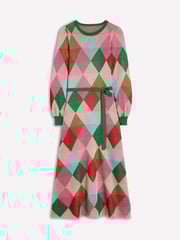 Boden Metallic Crew Jacquard Dress - Image 5 of 5
