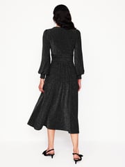 Boden Black Daphne Metallic Midi Dress - Image 3 of 6