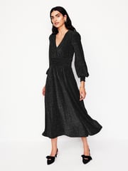 Boden Black Daphne Metallic Midi Dress - Image 5 of 6