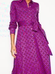 Boden Purple Marcia Jersey Midi Shirt Dress - Image 2 of 6