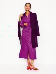 Boden Purple Marcia Jersey Midi Shirt Dress - Image 5 of 6
